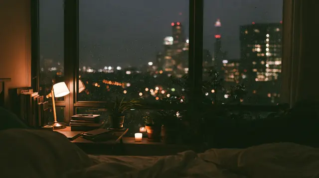 Rainy night bedrooms · Cinematic 10 — free cinematic lofi background, rainy night bedrooms