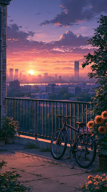 Rooftops at dusk · Cinematic 1 — free cinematic lofi background, rooftops at dusk